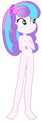 Size: 1159x3297 | Tagged: explicit, artist:lhenao, princess flurry heart, anonymous editor, banned from derpibooru, barefoot, edit, equestria girls, feet, female, imported from twibooru, lolicon, nude edit, nudity, simple background, solo, transparent background, underage