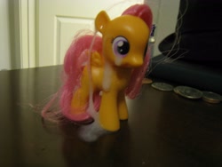 Size: 3264x2448 | Tagged: explicit, scootaloo, brushable, cum, cum on toy, foalcon, g4, imported from derpibooru, irl, merch sexploitation, photo, pony, toy