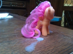 Size: 2559x1919 | Tagged: explicit, scootaloo, brushable, cum, cum on toy, foalcon, g4, imported from derpibooru, irl, merch sexploitation, photo, pony, toy