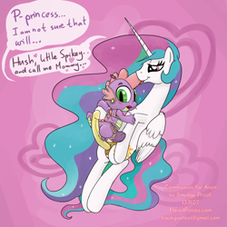 Size: 1000x1000 | Tagged: explicit, artist:smudge proof, princess celestia, spike, age difference, alicorn, and then spike was gay, clothes, commission, crossdressing, dildo, dragon, duo, duo male and female, female, femdom, foalcon, g4, garter belt, imported from derpibooru, incest play, insertion, large insertion, legwear, lingerie, male, malesub, pegging, pony, sex toy, ship:spikelestia, sissy, small penis, socks, stockings, straight, strapon, submissive, thigh highs, trap, wingless spike