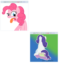 Size: 534x571 | Tagged: explicit, artist:caluriri, artist:daggetwithadagger, pinkie pie, rarity, spike, age difference, cowgirl position, dragon, exploitable meme, female, foalcon, g4, imported from derpibooru, juxtaposition, juxtaposition win, male, meme, pony, ship:sparity, shipping, straight