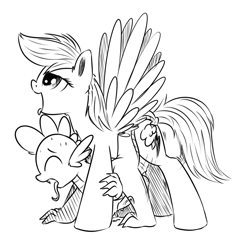 Size: 800x780 | Tagged: explicit, artist:xioade, rainbow dash, spike, cum, dragon, foalcon, futa, futa on male, futa rainbow dash, g4, horsecock, imported from derpibooru, intersex, male, monochrome, nudity, penis, pony on dragon action, sex, sketch