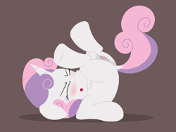 Size: 3000x2250 | Tagged: explicit, artist:dtcx97, sweetie belle, anus, blushing, butt, eyes closed, female, foalcon, g4, imported from derpibooru, masturbation, nudity, plot, solo, solo female, vagina, vaginal secretions, vulva