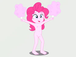 Size: 2048x1536 | Tagged: explicit, artist:draymanor57, pinkie pie, anonymous editor, banned from derpibooru, barefoot, complete nudity, edit, equestria girls, feet, female, imported from twibooru, lolicon, nude edit, nudity, solo, underage, younger