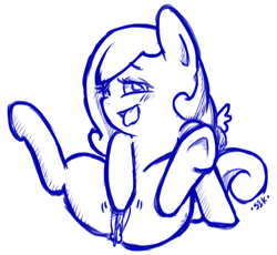 Size: 624x575 | Tagged: explicit, artist:silver1kunai, oc, oc:snowdrop, blushing, female, foalcon, imported from derpibooru, masturbation, monochrome, nudity, oc only, solo, solo female, vagina