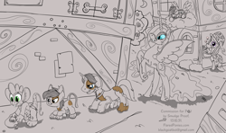 Size: 1500x885 | Tagged: explicit, artist:smudge proof, princess luna, rainbow dash, spike, oc, oc:thunder ring, clothes, commission, costume, dragon, eyes on the prize, foalcon, foreskin, fursuit, g4, gay, human penis, imported from derpibooru, male, narcissism, nightmare moon, nightmare night, nudity, penis, pipsqueak, ponysuit, rearing, shadowbolt dash, shadowbolts, shadowbolts costume, stalker, suit, trixie
