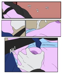 Size: 765x900 | Tagged: grimdark, questionable, artist:inuyuru, twilight sparkle, comic:taming the tutor, ankle cuffs, armpits, banned from derpibooru, bdsm, bondage, breast grab, breast squeeze, breasts, busty twilight sparkle, comic, cuffs, equestria girls, exposed breasts, faceless male, female, forced, french kiss, grope, imported from twibooru, infidelity, kiss on the lips, kissing, male, molestation, nipples, nudity, offscreen character, pet collar, rape, rumble, sci-twi, shotacon, straight, straight shota, underage, wrist cuffs
