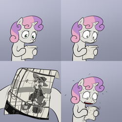 Size: 2000x2000 | Tagged: explicit, artist:kevinsano, artist:lemondevil, sweetie belle, comic, exploitable meme, female, foalcon, g4, imported from derpibooru, meme, panic, pony, sweetie's note meme, unicorn