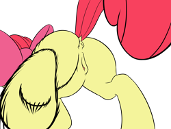 Size: 3200x2400 | Tagged: explicit, artist:vulapa, apple bloom, anatomically correct, anus, butt, clitoris, dock, earth pony, female, filly, foal, foalcon, from behind, g4, hooves, imported from derpibooru, nudity, plot, ponut, pony, puckered asshole, simple background, solo, solo female, tail, the ass was fat, transparent background, underhoof, vulva