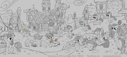 Size: 2000x905 | Tagged: explicit, artist:smudge proof, apple bloom, applejack, fluttershy, pinkie pie, scootaloo, sweetie belle, twilight sparkle, oc, oc:thunder ring, alicorn, balls, canon x oc, cbt, cheerilee, commission, crotchboobs, cutie mark crusaders, derpy hooves, facehoof, foalcon, g4, imported from derpibooru, muffin, nipples, nudity, penis, pipsqueak, pony, ponyville, sheath, snails, snips, sugarcube corner, veil, waifu, zoophilia