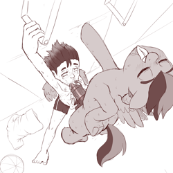Size: 1800x1800 | Tagged: explicit, artist:crade, ahegao, balls, banned from derpibooru, blowjob, clothes, crying, cum, cum out nose, cumming, foalcon, gay, grayscale, hands free, human, human ponidox, humanized, imported from twibooru, male, monochrome, nudity, open mouth, oral, oral orgasm, orgasm, pegasus, penis, pony, rumble, self ponidox, selfcest, sex, shipping, shirt, shorts, shotacon, simple background, sweat, tears of pleasure, tongue out, underage, white background