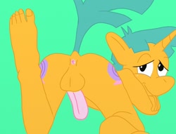 Size: 1110x850 | Tagged: explicit, artist:lordrevan, anthro, anus, banned from derpibooru, imported from twibooru, male, nudity, penis, shotacon, snails, sofurry cub purge, solo, solo male, underage