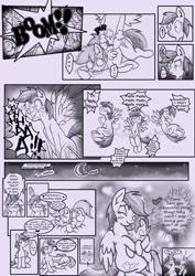 Size: 1240x1748 | Tagged: explicit, artist:anibaruthecat, rainbow dash, scootaloo, comic:cuddle clouds, adorasexy, blushing, butt, comic, cute, dream, empathic, female, filly, foal, foalcon, futa, futa rainbow dash, g4, grayscale, hug, imported from derpibooru, intersex, monochrome, need a bath, nudity, pegasus, plot, pony, sexy, ship:scootadash, shipping, sleep talking, sleeping, smelly, snoring, vulva, wet dream