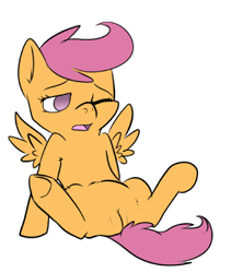 Size: 379x449 | Tagged: explicit, artist:fangkittyartist, scootaloo, female, foalcon, g4, imported from derpibooru, moaning, nudity, open mouth, solo, solo female, vulva