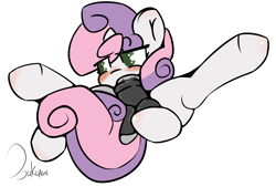 Size: 2586x1746 | Tagged: explicit, artist:bakaponi, sweetie belle, autofellatio, balls, blowjob, blushing, cute, cute porn, foalcon, futa, futa sweetie belle, g4, horsecock, imported from derpibooru, intersex, nudity, oral, penis, sex