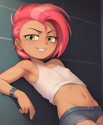 Size: 1400x1696 | Tagged: suggestive, babs seed, /jdb/, ai generated, banned from derpibooru, female, human, humanized, imported from twibooru, lolicon, underage