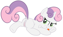 Size: 1850x1100 | Tagged: explicit, sweetie belle, anus, artist needed, female, foalcon, g4, imported from derpibooru, nudity, solo, solo female, tongue out, vagina, vaginal secretions