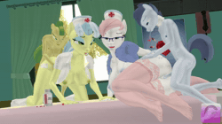 Size: 1920x1080 | Tagged: explicit, artist:gorilka, 3d, animated, anthro, banned from derpibooru, big breasts, bottomless, breasts, busty nurse coldheart, busty nurse redheart, busty nurse snowheart, carrot crunch, clothed sex, clothes, creampie, cum, doggy style, female, from behind, fucked sideways, glasses, imported from twibooru, lucky bastard, male, nipples, nudity, nurse redheart, nurse snowheart, open clothes, open shirt, partial nudity, penetration, plantigrade anthro, sex, shady daze, shirt, shotacon, sideways, socks, sound, source filmmaker, stockings, straight, straight shota, thigh highs, underage, vaginal, webm
