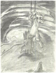 Size: 1275x1650 | Tagged: explicit, grimdark, artist:the_fallen_dragon, pinkie pie, spike, abuse, black and white, bondage, dragon, duo, duo male and female, earth pony, fallen spike, female, fingering, foalcon, g4, grayscale, imported from derpibooru, male, mare, monochrome, pinkiebuse, pony, rape, rope, sex, spike raping pinkie pie, straight, traditional art, vaginal secretions, wingless spike