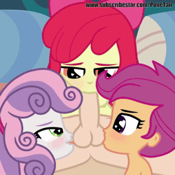 Size: 1080x1080 | Tagged: explicit, artist:cloppy hooves, apple bloom, scootaloo, sweetie belle, age difference, animated, apple bloom's bow, ball sucking, ball worship, balls, balls fetish, banned from derpibooru, bed, bedroom eyes, blowjob, bow, breasts, cmc foursome, cutie mark crusaders, delicious flat chest, equestria girls, female, fetish, foursome, group sex, hair bow, heart eyes, imported from twibooru, lolicon, male, nipples, nudity, oral, penis, sex, show accurate, show accurate porn, sound, straight, underage, wingding eyes