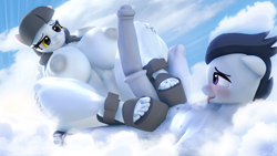 Size: 3840x2160 | Tagged: explicit, artist:snuddy, oc, oc:caring hearts, 3d, anthro, balls, banned from derpibooru, big breasts, breasts, cloud, cutie mark, feet, female, fetish, foot fetish, footjob, full body, hips, huge breasts, imported from twibooru, male, mother, mother and child, mother and son, nudity, pegasus, penis, plantigrade anthro, platform heels, platform sandals, rumble, sandaljob, sandals, shotacon, size difference, sky, smiling, smug, son, source filmmaker, underage, vagina, vulva, young