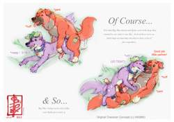 Size: 920x649 | Tagged: explicit, artist:fennec, spike, big macintosh, dog, dragon, equestria girls, foalcon, g4, gay, imported from derpibooru, interspecies, male, ship:spikentosh, shipping, spike the dog
