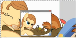 Size: 721x361 | Tagged: explicit, artist:tiarawhy, button mash, oc, oc:cream heart, blowjob, button mash's milf quest, button's adventures, canon x oc, colt, earth pony, earth pony oc, female, foal, foalcon, g4, imported from derpibooru, incest, male, mare, mother and child, mother and son, nudity, oral, penis, pony, sex, ship:buttoncest, show accurate, show accurate porn, straight