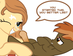 Size: 716x550 | Tagged: explicit, artist:tiarawhy, button mash, oc, oc:cream heart, age difference, animated, bedroom eyes, button mash's milf quest, button's adventures, canon x oc, colt, cum, cumming, earth pony, earth pony oc, facial, female, fixed, flared, foal, foalcon, g4, grin, gritted teeth, horsecock, imported from derpibooru, incest, male, mare, mare on colt, mother and child, mother and son, nudity, on back, penis, pony, ship:buttoncest, smiling, straight, straight shota, wink