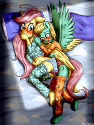 Size: 1995x2644 | Tagged: explicit, artist:anibaruthecat, fluttershy, anthro, anus, banned from derpibooru, bed, blushing, breasts, brother and sister, delicious flat chest, female, imported from twibooru, incest, lolicon, male, nudity, penis, pillow, pussyjob, sex, shotacon, siblings, smiling, straight, straight shota, under the covers, underage, vagina, vaginal secretions, wings, younger, zephyr breeze