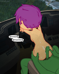 Size: 1200x1500 | Tagged: explicit, artist:realdash, scootaloo, oc, oc:anon, series:time is all we have, aftersex, age difference, banned from derpibooru, butt touch, car, car interior, car sex, complete nudity, cum, cum on ass, cum on back, cum on body, equestria girls, feet, female, hand on butt, hotdogging, human, human on equestria girl action, imported from twibooru, leaning, lolicon, messy hair, nudity, orgasm, part of a set, penis, post-apocalyptic, precum, rain, road, rv, sex, shivering, underage, vehicle, young