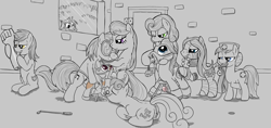 Size: 3921x1848 | Tagged: explicit, artist:smudge proof, oc, oc:thunder ring, age difference, anal beads, anal insertion, anus, bdsm, bon bon, bondage, carrot top, colt, crotchboobs, cuffs, dildo, dj pon-3, female, femdom, foal, foalcon, g4, gag, genitals, golden harvest, hand fetish, imported from derpibooru, insertion, lyra heartstrings, male, malesub, mare, mare on colt, nipples, nudity, nurse redheart, octavia melody, oral, pegging, penis, pipsqueak, pony, public use, ring gag, rule 63, sex toy, snails, sounding, sphygmomanometer, spice, straight, straight shota, strapon, submissive, sweetie drops, teats, urethral insertion, utopia planitia, vaginal secretions, vinyl scratch, vulva, zebra, zecora