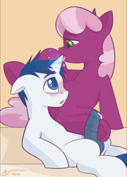 Size: 708x985 | Tagged: explicit, artist:cobaltsnow, oc, oc:cobalt snow, balls, blushing, canon x oc, cheerilee, crotchboobs, delicious flat crotch, female, foalcon, g4, hind hoofjob, hoof fetish, hoofjob, horn, horn licking, hornjob, imported from derpibooru, licking, male, nipples, nudity, penis, pony, precum, stallion, straight, straight shota, teats, tongue out, underhoof, unicorn, vaginal secretions, vulva