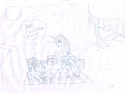 Size: 1324x1002 | Tagged: explicit, artist:bubsakavermin, shining armor, twilight sparkle, cunnilingus, female, ffm threesome, filly, filly twilight sparkle, foal, foalcon, g4, group sex, imported from derpibooru, lesbian, male, mare on filly, nudity, ot3, outdoor sex, outdoors, penis, princess cadance, sex, ship:shiningcadance, ship:twiarmordance, ship:twidance, shipping, sketch, straight, threesome, traditional art, vagina