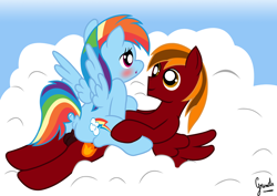 Size: 1000x707 | Tagged: explicit, artist:grinch, rainbow dash, oc, canon x oc, colt, cute, cute porn, filly, foal, foalcon, g4, imported from derpibooru, male, sex, straight, vaginal, vaginal secretions