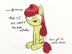 Size: 1248x945 | Tagged: explicit, artist:dennyhooves, apple bloom, cum, cutie mark, dildo, female, foalcon, g4, imported from derpibooru, sex toy, solo, solo female