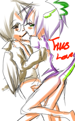 Size: 500x800 | Tagged: explicit, artist:popup, spike, anthro, banned from derpibooru, blushing, gay, imported from twibooru, male, nudity, owlowiscious, penis, shotacon, underage