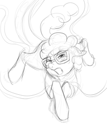 Size: 648x750 | Tagged: explicit, artist:sb, blushing, female, foalcon, g4, glasses, imported from derpibooru, monochrome, penetration, pony, sex, solo, solo female, tentacle porn, tentacles, tentacles on female, twist, vaginal