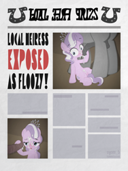 Size: 960x1280 | Tagged: explicit, artist:syoee b, diamond tiara, blowjob, blushing, caught, cum, facial, female, foalcon, g4, hoofjob, imported from derpibooru, karma, licking, male, newspaper, nudity, oral, penis, revenge, sex, show accurate, show accurate porn, straight, vagina