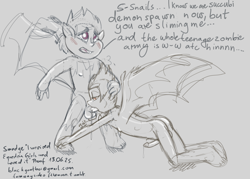 Size: 1500x1074 | Tagged: explicit, artist:smudge proof, banned from derpibooru, blowjob, demon, equestria girls, equestria girls (movie), gay, imported from twibooru, male, nudity, oral, penis, sex, shotacon, snails, snips, succubus, underage