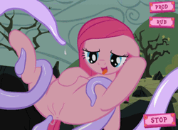 Size: 307x225 | Tagged: explicit, artist:sirachanotsauce, pinkie pie, animated, cum, female, filly, foal, foalcon, g4, happy, imported from derpibooru, nudity, pinkamena diane pie, source needed, tentacle porn, tentaclepie, tentacles, useless source url, vagina, vaginal secretions
