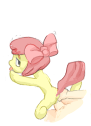 Size: 995x1373 | Tagged: explicit, artist:shiroh, apple bloom, female, filly, foal, foalcon, g4, human, human male, human male on filly, human on pony action, human penis, imported from derpibooru, interspecies, male, nudity, penis, pony, sex, straight