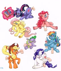 Size: 1094x1280 | Tagged: explicit, artist:dragonsushi, applejack, fluttershy, pinkie pie, rainbow dash, rarity, spike, twilight sparkle, anal, anus, blowjob, blushing, book, butt, cum, disembodied penis, doggy style, double anal, double penetration, dragon, earth pony, female, foalcon, g4, gay, hoofjob, human, human on dragon action, human on pony action, human penis, imported from derpibooru, male, mane seven, mane six, mare, multiple anal, multiple penetration, nudity, oral, pegasus, penetration, penis, plot, pony, sex, straight, unicorn, vagina, vaginal