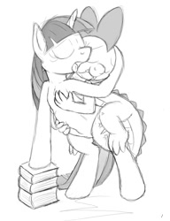 Size: 700x910 | Tagged: explicit, artist:tg-0, spike, twilight sparkle, belly button, dragon, eyes closed, female, foalcon, from behind, g4, imported from derpibooru, male, monochrome, obscured penetration, passionate, pony, ship:twispike, shipping, sketch, softcore, straight, unicorn, unicorn twilight