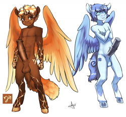Size: 1680x1554 | Tagged: explicit, artist:aogami, oc, alicorn, alicorn oc, anthro, balls, foalcon, imported from derpibooru, male, males only, nudity, oc only, penis
