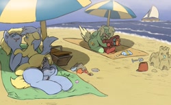 Size: 1280x784 | Tagged: explicit, artist:the-wag, oc, oc:malin, oc:sonja, anal, anal creampie, balls, beach, blushing, casual sex, creampie, cum, earth pony, exhibitionism, female, foalcon, futa, futa oc, futa on female, herm, horsecock, imported from derpibooru, incest, intersex, lying down, lying on top of someone, nudity, oc only, outdoor sex, pegasus, penis, pony, public sex, raised tail, reverse missionary position, sex, sex on the beach, vagina, vaginal secretions