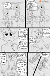 Size: 1300x2000 | Tagged: explicit, artist:smudge proof, anthro, apron, banned from derpibooru, carrot and cake, carrot cake, clothes, dilf, erection, exhibitionism, feet, food, gay, handjob, horsecock, imported from twibooru, jewelry, looking at you, male, monochrome, nudist camp, nudist colony, nudity, patreon, penis, plantigrade anthro, practitioner of naturism, presenting, public, public nudity, ring, sauerkraut, shotacon, sketch, snails, underage, wedding ring