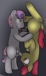 Size: 1500x2485 | Tagged: explicit, artist:barrzalex, apple bloom, sweetie belle, 69 position, applebuck, blowjob, colt, colt on colt, dead source, earth pony, female to male, foal, foalcon, g4, gay, imported from derpibooru, male, nudity, oral, penis, pony, reverse foalcon, rule 63, sex, silver bell
