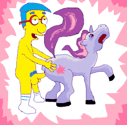 Size: 549x541 | Tagged: explicit, twilight sparkle, 1000 hours in ms paint, animated, banned from derpibooru, gif, imported from twibooru, milhouse van houten, mspaintponies, nudity, penis, seizure warning, shotacon, the world is worse for this existing, underage, wat, you