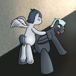 Size: 1500x1500 | Tagged: explicit, artist:barrzalex, age difference, anal, balls, brother, brothers, butt, colt, colt on stallion, foal, foalcon, g4, gay, genitals, imported from derpibooru, incest, male, nudity, pegasus, plot, pony, pony on pony action, rumble, sex, ship:rumblelane, sibling incest, siblings, stallion, thunderlane