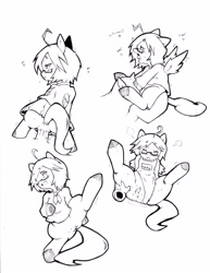 Size: 2550x3300 | Tagged: explicit, artist:cold-blooded-twilight, oc, filly, foal, foalcon, gumbolt, imported from derpibooru, monochrome, oc only, on back